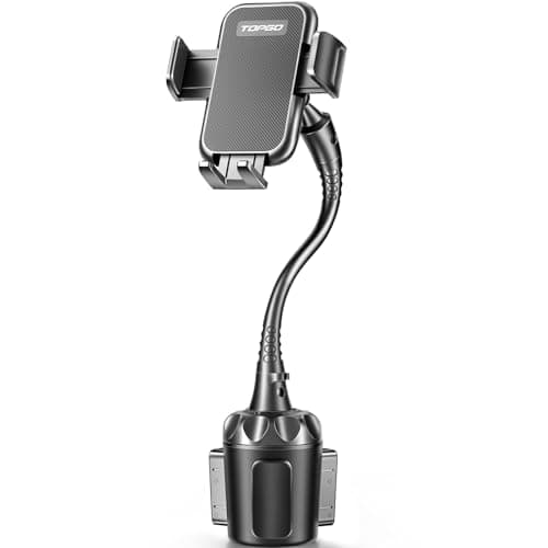 TOPGO Gooseneck Cup Holder Phone Mount, 8" Neck