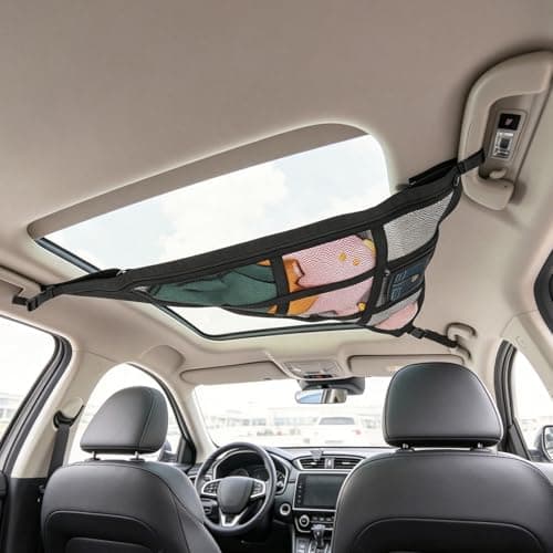 Kaskawise Car Ceiling Cargo Net Pocket, 31.5" x 21.6"