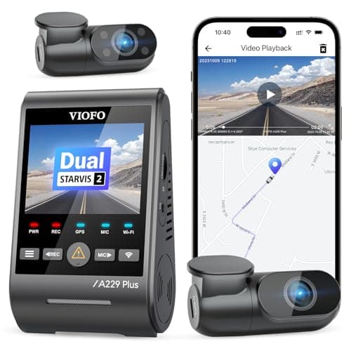 VIOFO A229 Plus 3-Channel Dash Cam, 1440P + 1440P + 1080P