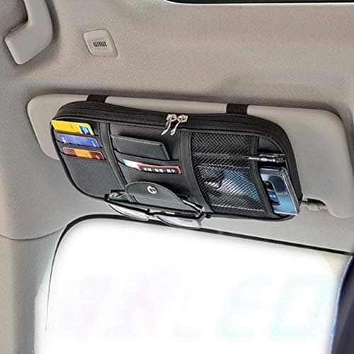 Kartisen Multi-Pocket Sun Visor Organizer, 5 Card Slots