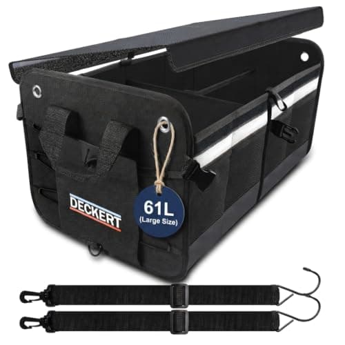 Deckert Car SUV Trunk Organizer with Reflective Stripes