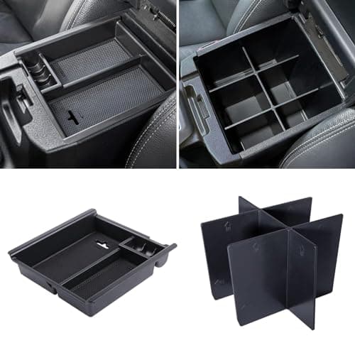 JDMCAR Center Console Tray & Divider Set, 2 Pieces — Toyota Tacoma (2016–2023)