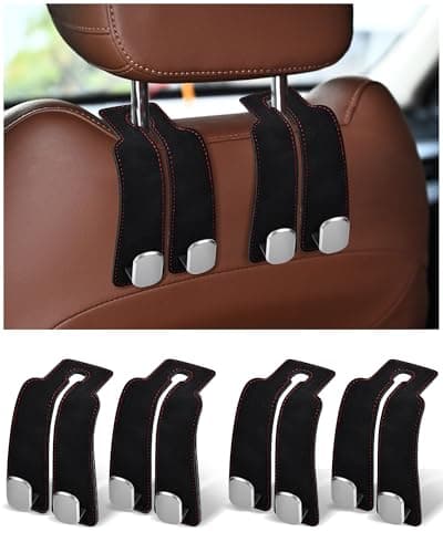 LQLAN Double Headrest Hooks, 55 lb, 4-Pack