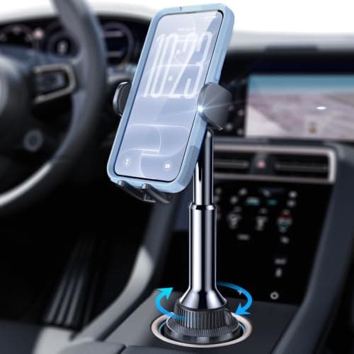 LISEN Cup Holder Phone Mount, Base 3.02"–4.62"