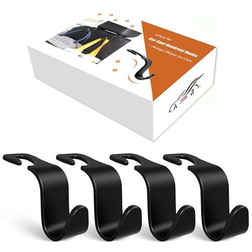 Amooca Car Headrest Hooks, 55 lb, 4-Pack