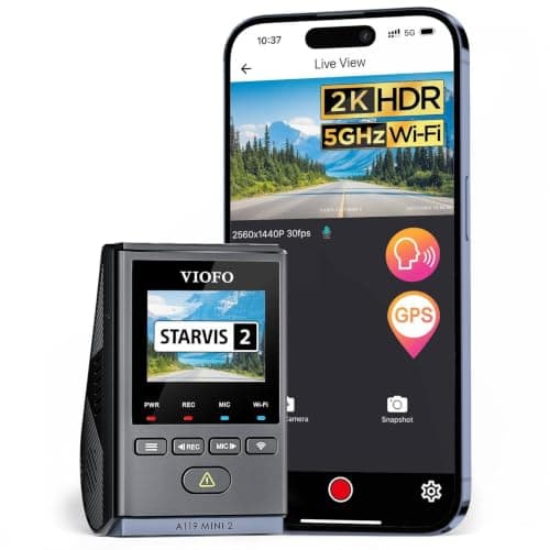 VIOFO A119 Mini 2 Front Dash Cam, STARVIS 2 IMX675, 1440P 60 FPS