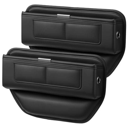 MySHUCE Premium Leather Seat Gap Filler Organizer, 2-Pack