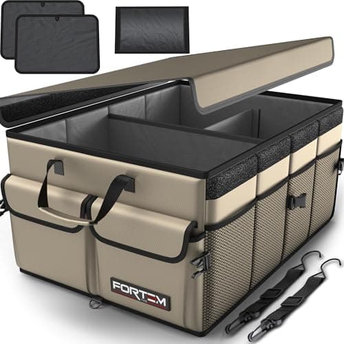 FORTEM Car Trunk Organizer, Multi-Compartment, 65L