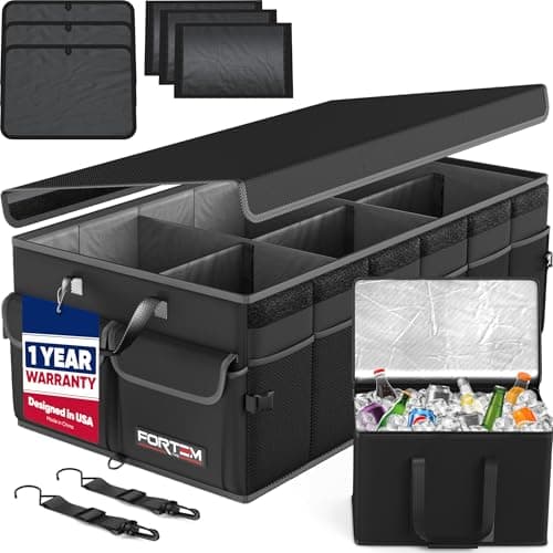FORTEM Trunk Organizer with Cooler, 105L