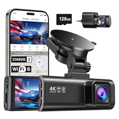 REDTIGER F7NP 4K Front + Rear Dash Cam, 24H Parking Mode