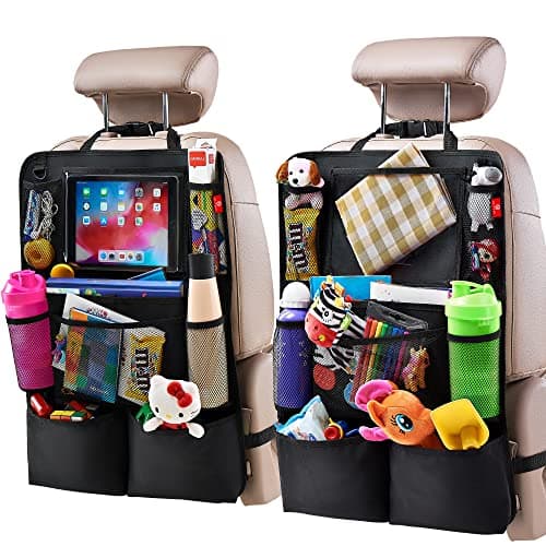 Helteko Backseat Car Organizer with Tablet Holder, 2-Pack