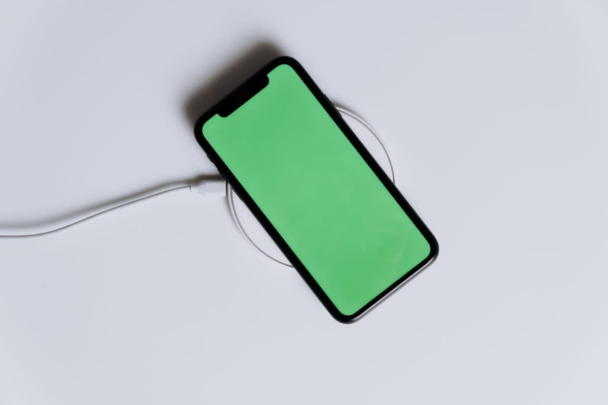 The magnetic charging ring on the back of a phone