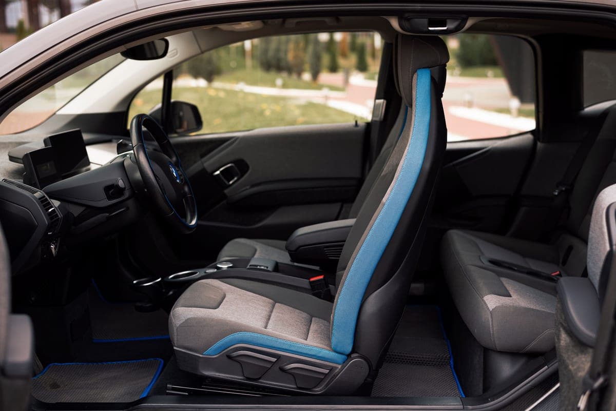 Different car interiors and front seats
