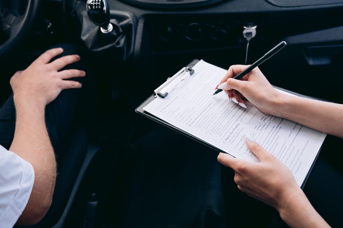 Car registration documents and paperwork